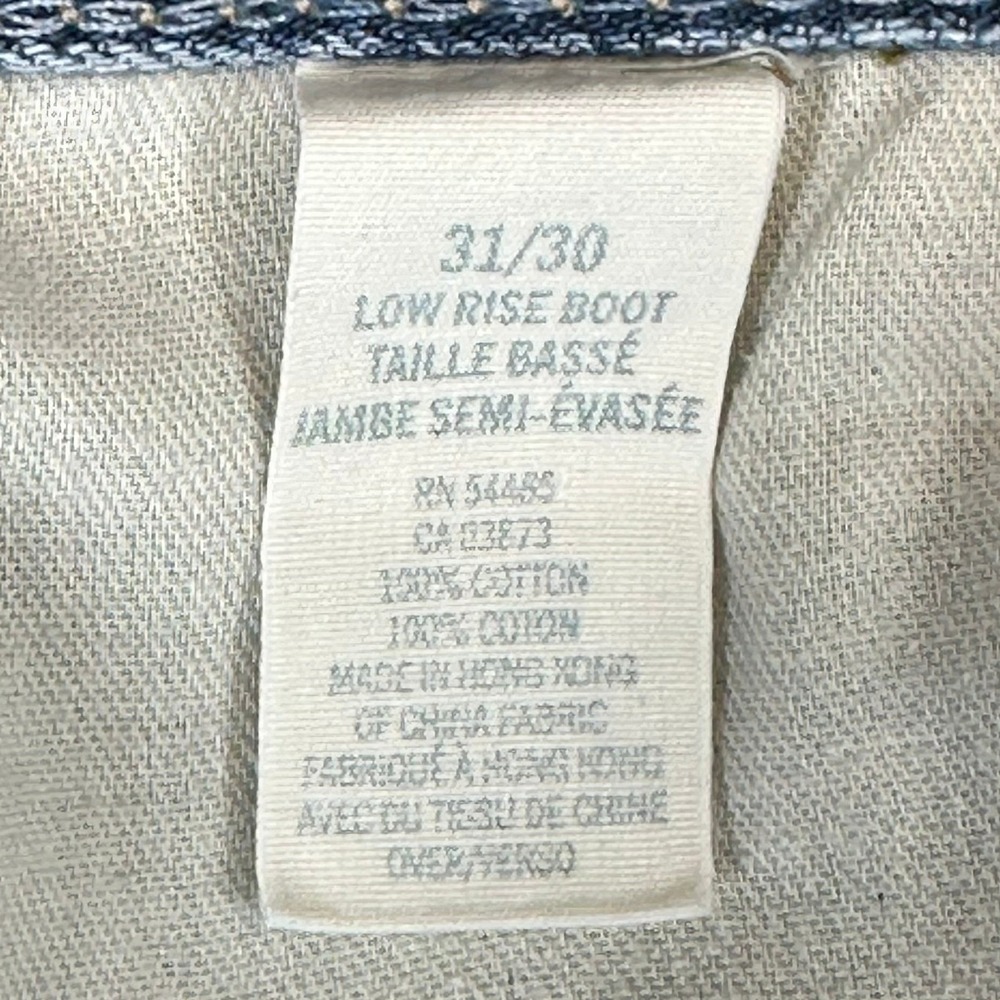 Vintage American Eagle Jeans Mens 31x30 Blue Low Rise Bootcut Light Wash Denim - Picture 3 of 12